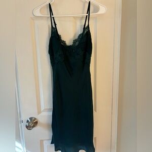 Altar'd State Dark Green Lace Mini Dress